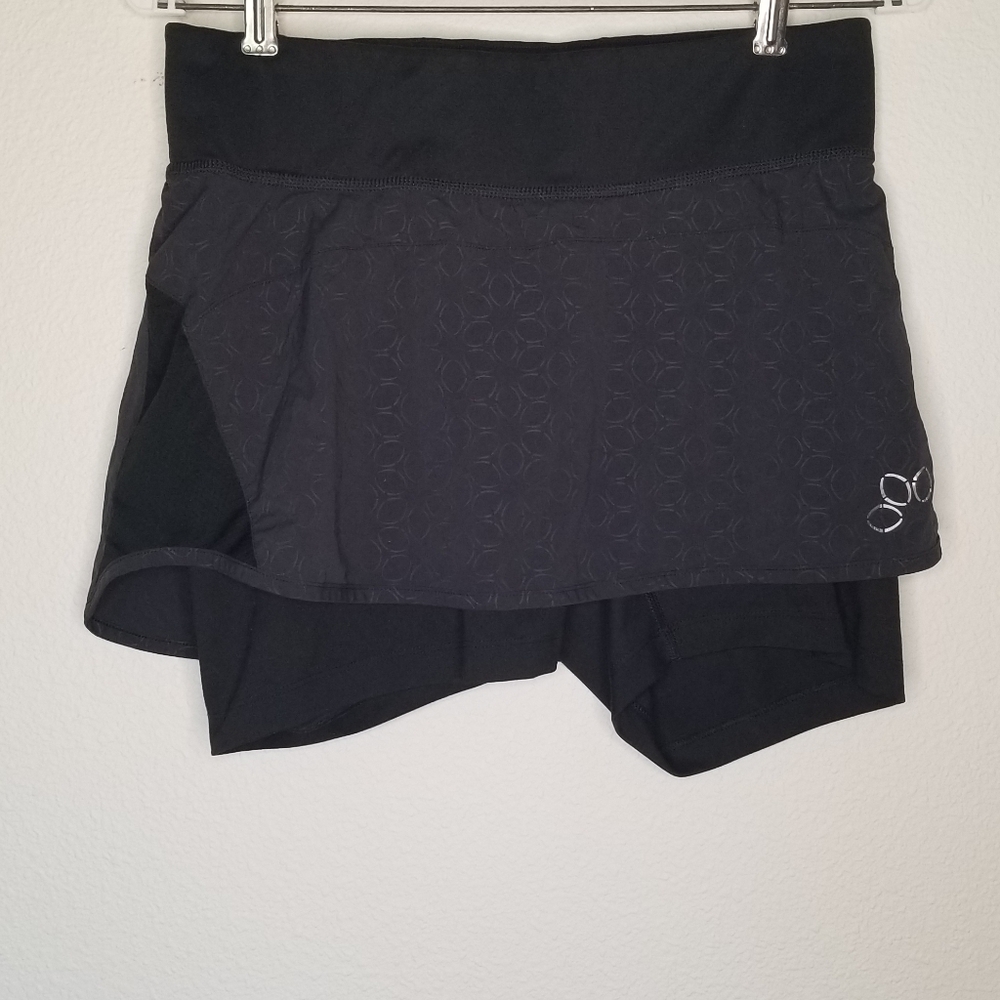 REI running skirt with shorts, waistband pocket, elastic waist